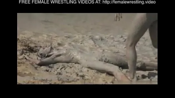 HD Girls wrestling in the mud drive Clips