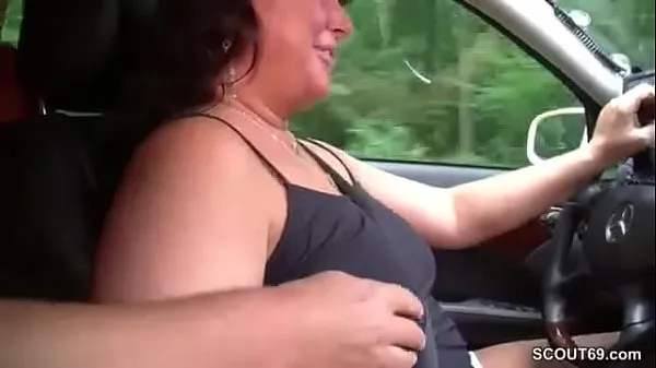 HD MILF taxi driver lets customers fuck her in the car drive Clips