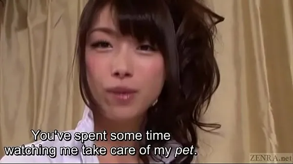 HD Subtitled Japanese AV legend Tsubaki Katou POV pet play meghajtó klipek