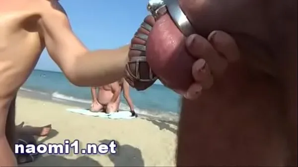 Dysk HD piss and multi cum on a swinger beach cap d'agde Klipy