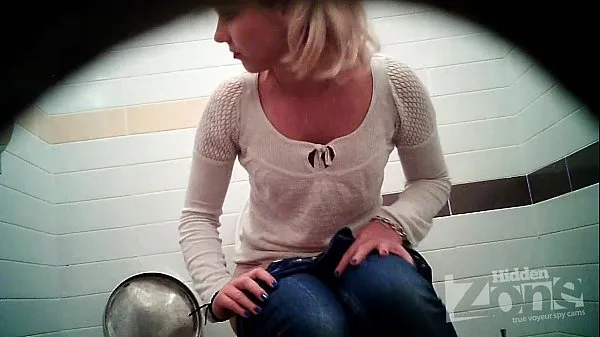 HD Successful voyeur video of the toilet. View from the two cameras drive Clips