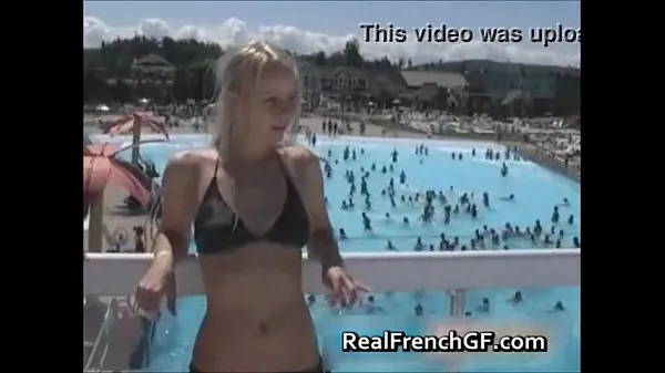 Klip berkendara frenchgfs fuck blonde hard blowjob cum french girlfriend suck at swimming pool HD