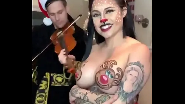 Κλιπ μονάδας δίσκου HD girl reindeer dance sexy body