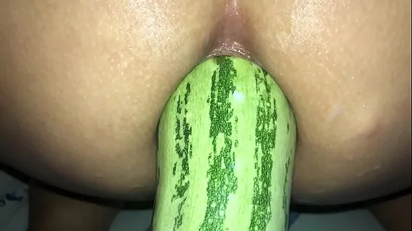HD extreme anal dilation - zucchini drive Clips