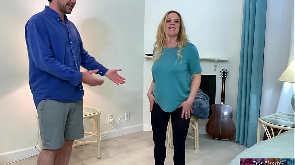 Stepmom tries to make a workout film but ends up fucking her stepson