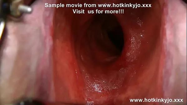 HD Hotkinkyjo XO speculum, gape, deep dildo and belly bulge fun drive Clips