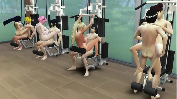 HD Hinata, Sakura, Ino and Tenten Fucked Doing Exercises Erotic Costume Hot Wives schijfclips