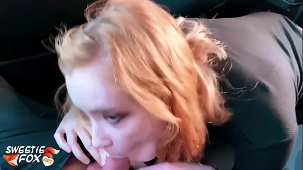 HD-Redhead Suck Dick Taxi Driver and Cum Swallow in the Car - POV-asemaleikkeet