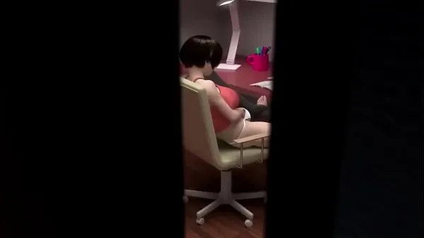 Clip ổ đĩa HD 3D Hentai | Sister caught masturbating and fucked