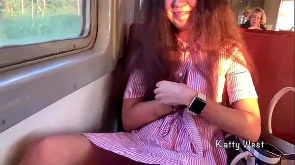Clip ổ đĩa HD the girl 18 yo showed her panties on the train and jerked off a dick to a stranger in public