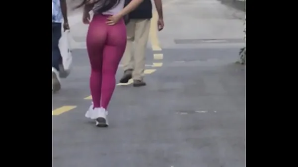 HD Married almost naked on the street in transparent leggings Luana Kazaki drive Clips