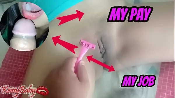 HD Helped shave my step sister and paid me off with a nice blowjob-drevklip