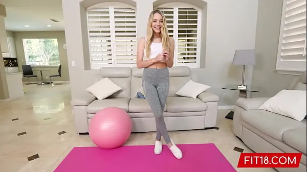 HD FIT18 - Lily Larimar - Casting Skinny 100lb Blonde Amateur In Yoga Pants - 60FPS drive Clips