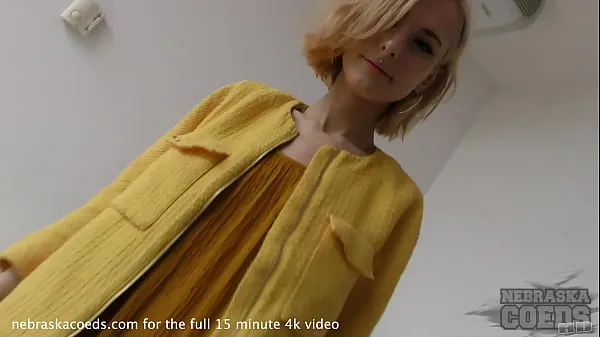 HD fresh blonde 18yo poppy first time naked video fingering lipstick dildo to orgasm drive Clips