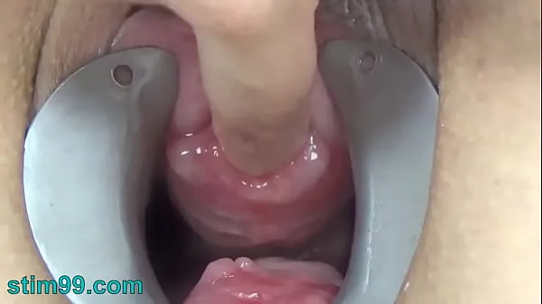 HD Female Endoscope Camera in Pee Hole with Semen and Sounding with Dildo drive Clips