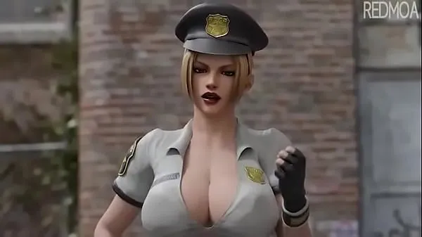 HD policial feminina 3d clipes da unidade