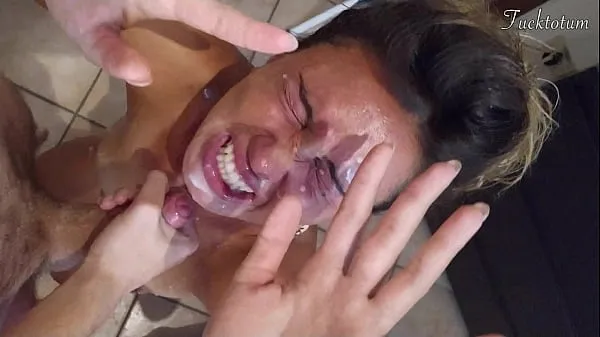HD Girl orgasms multiple times and in all positions. (at 7.4, 22.4, 37.2). BLOWJOB FEET UP with epic huge facial as a REWARD - FRENCH audio-drevklip