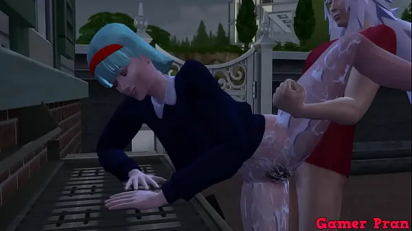 Clip ổ đĩa HD Anime ecchi Cap jiraiya fucking outdoors with bulma and number 17 see how he is unfaithful to vegeta also wants to join to make a threesome