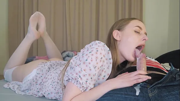 HD step Daughter's Deepthroat Multiple Cumshot from StepDaddy - Cum in Mouth drive Clips