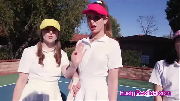 HD Fucking three hot chicks at the tennis court outdoors pov style drive Clips