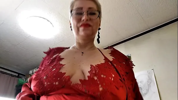 HD Mature Slut Goddess in red lingerie sucks cock and fucks leisurely... Hot footjob and many other meghajtó klipek