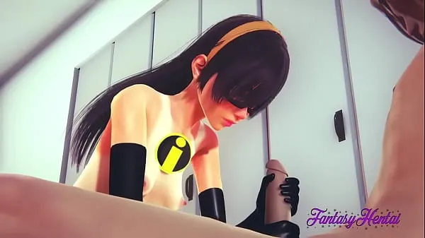 Κλιπ μονάδας δίσκου HD Incredibles Hentai 3D - Violette Handjob, blowjob, cunnilingus and fucked - Disney Japanese manga anime porn