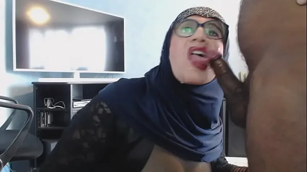 HD cumshot on muslima in hijab-enhetsklipp