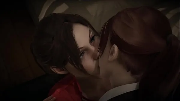 Posnetki pogona HD Resident Evil Double Futa - Claire Redfield (Remake) and Claire (Revelations 2) Sex Crossover
