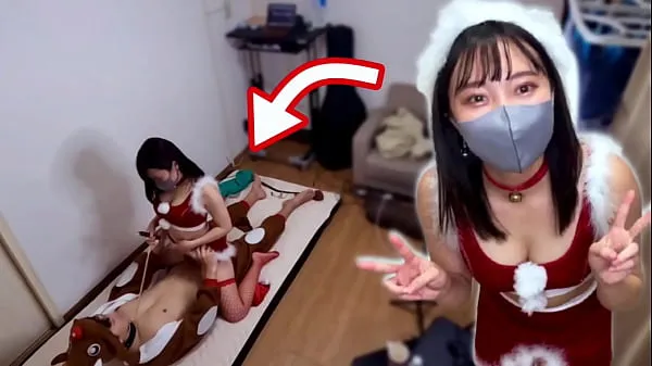 HD She had sex while Santa cosplay for Christmas! Reindeer man gets cowgirl like a sledge and creampie ドライブ クリップ