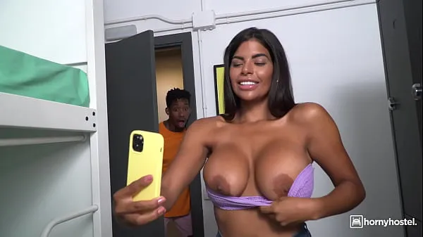Posnetki pogona HD HORNYHOSTEL - (Sheila Ortega, Jesus Reyes) - Huge Tits Venezuela Babe Caught Naked By A Big Black Cock Preview Video