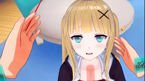 Klipy z disku HD Eroge Koikatsu! VR version] Cute and gentle blonde big breasts gal JK Eleanor (Orichara) is rubbed with her boobs 3DCG anime video