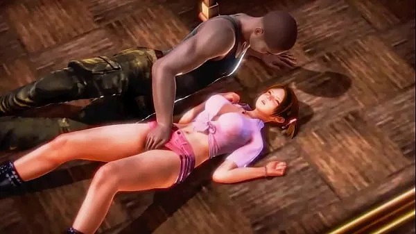 HD Pretty lady in pink having sex with a strong man in hot xxx hentai gameplay schijfclips