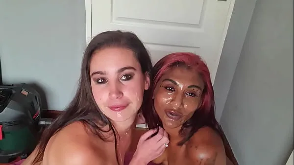 Interracial close up face SPITTING and SLOPPY KISSES with desi Indian slut