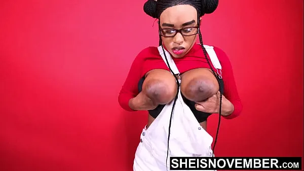 HD I'm Erotically Posing My Large Natural Tits And Huge Brown Areolas Closeup Fetish, Bending Over With My Big Boobs Bouncing, Petite Busty Black Babe Sheisnovember Jiggling Her Saggy Bomb Shells While Bending Over After Sitting on Msnovember drive Clips