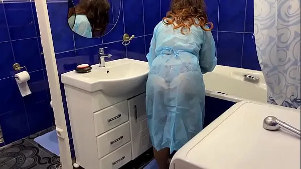 HD step Mom was washing the bath and unexpectedly got a cock in the ass from her stepson คลิปไดรฟ์