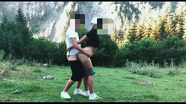 HD Big ass tourist fucked in the forest in standing doggy style drive Clips
