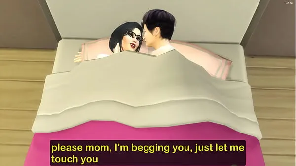 Klip berkendara Japanese Step-mom and virgin step-son share the same bed at the hotel room on a business trip HD