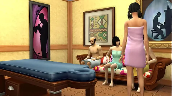 高清Japanese Stepdad together with stepdaughter, wife and stepson give each other erotic massage驱动器剪辑