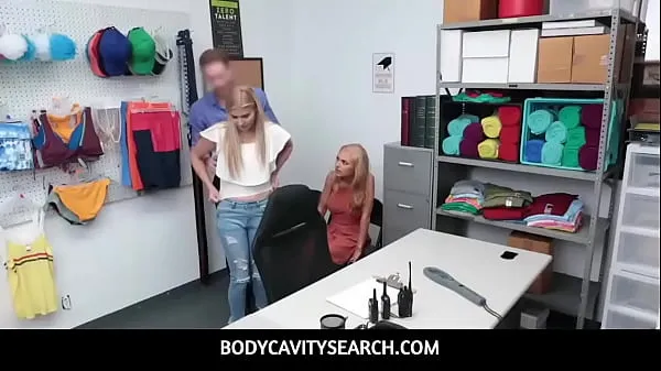 HD BodyCavitySearch - Blonde MILF stepmom with big tits Honey Blossom and blonde stepdaughter Nikki Peach threesome with officer schijfclips