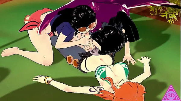 Klipy z disku HD Parodia Nami Boa Nico Robin gioco hentai di sesso uncensored Japanese Asian Manga Anime Game Trans ..TR3DS