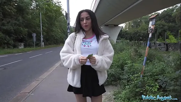 HD Public Agent - Pretty British Brunette Teen Sucks and Fucks big cock outside after nearly getting run over by a runaway Fake Taxi drive Clips