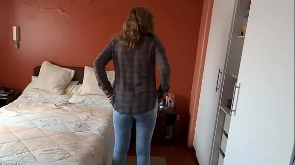 HD Masturbate while you record me, he asks me for a stepmother, I want you to cum in my ass with the jean on drive Clips