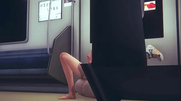 Κλιπ μονάδας δίσκου HD Yaoi Femboy - Sex with a Futanari in subway pt.2