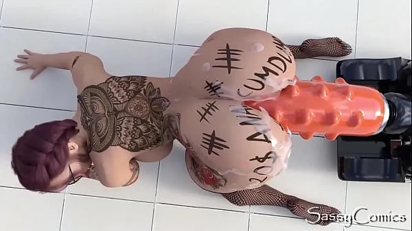 HD Extreme Monster Dildo Anal Fuck Machine Asshole Stretching - 3D Animation schijfclips