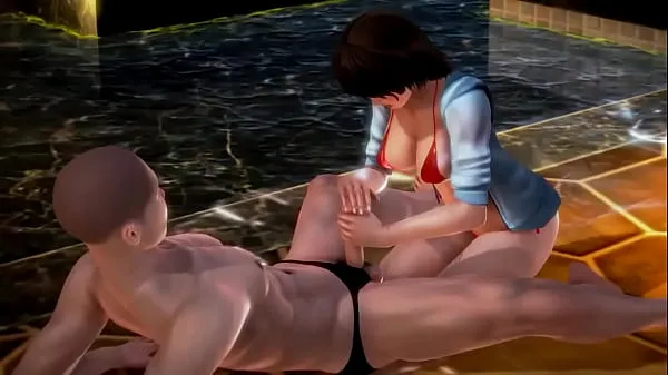 HD Cute lady in micro bikini has sex with a man hentai animation video schijfclips