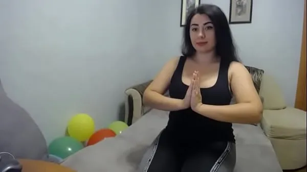 Sexy latina make hot yoga exercise