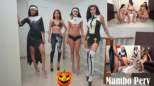 Κλιπ μονάδας δίσκου HD Halloween Perv Nuns squad : 4 perv nuns sex ritual & reverse gangbang (Anal, nuns, blasphemy, 1guy on 4 girls, demon girl, gapes, ATM,ATOGM) OB230