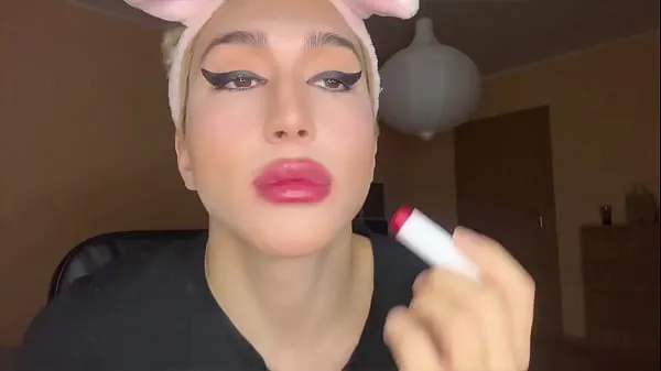 高清Sissy slut makeup驱动器剪辑