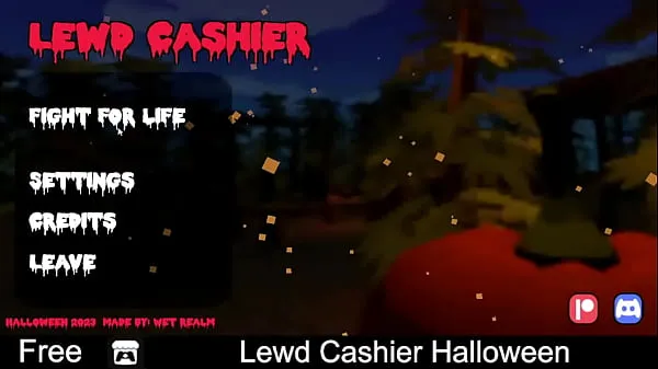 HD Lewd Cashier Halloween (free game itchio) Visual Novel-enhetsklipp