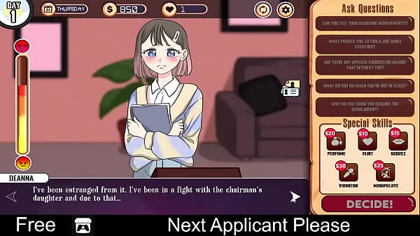 HD Next Applicant Please (free game itchio) Visual Novel คลิปไดรฟ์